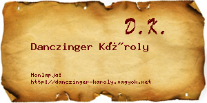Danczinger Károly névjegykártya